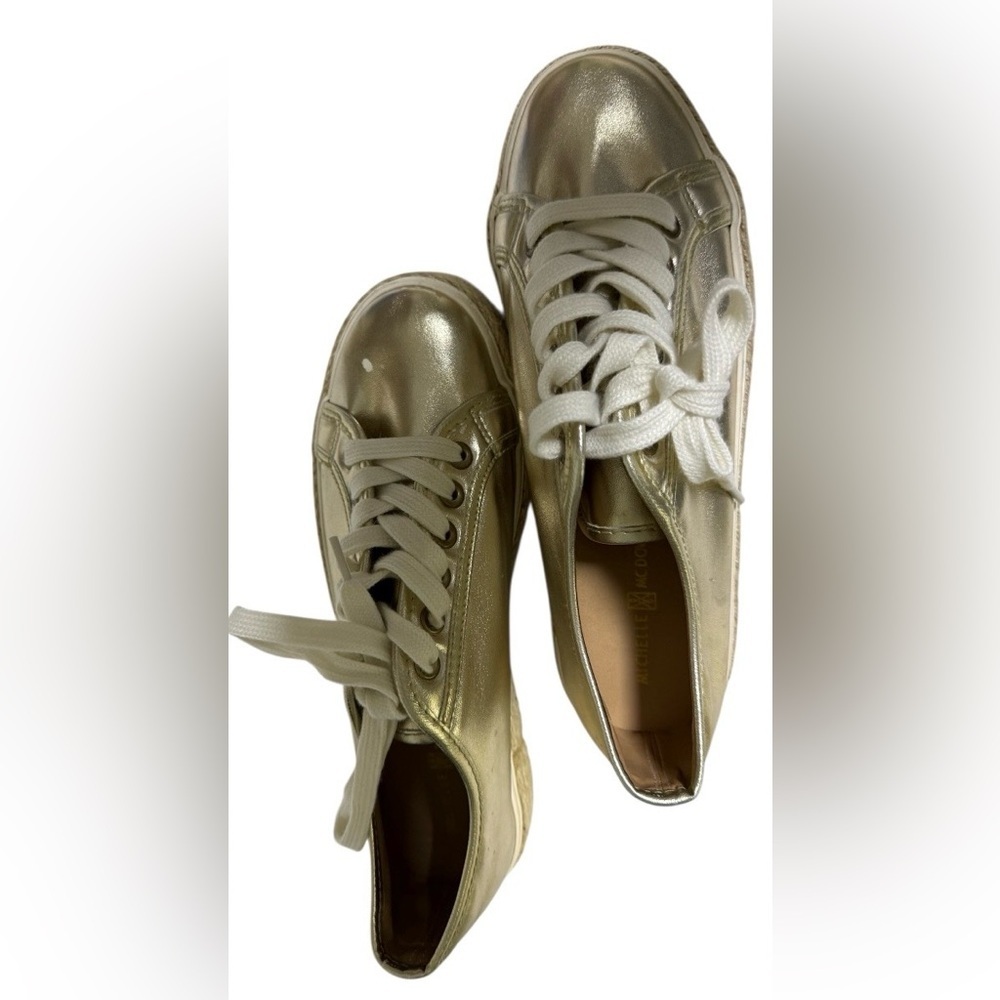CRUZ GOLD ESPADRILLE SNEAKER BY MICHELLE MCDOWELL (NEW) - Picture 4 of 8